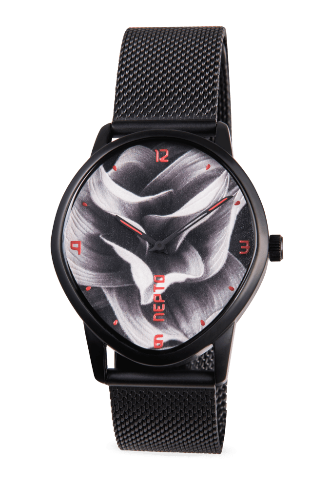 Black watch - Black mesh metal strap