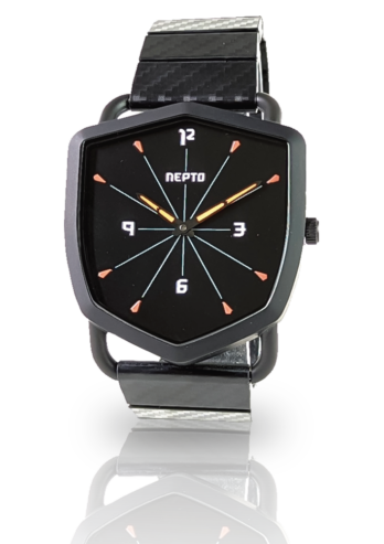 Rutherford carbon series shop black stainless steel watch